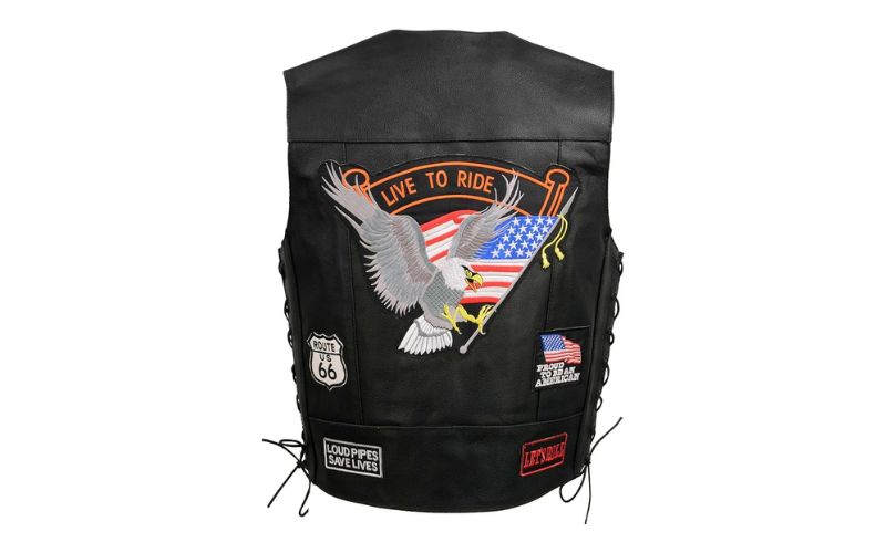 Custom Motorcycle Denim Vests