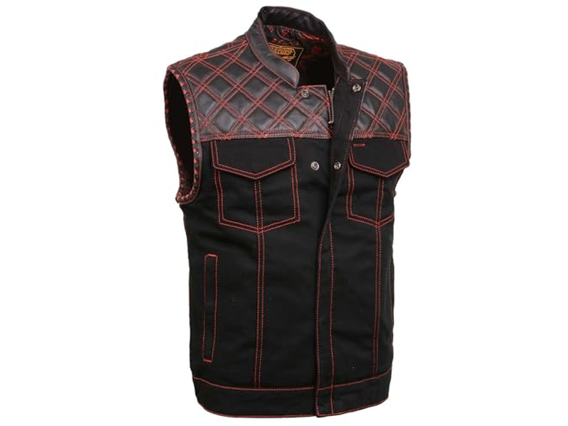  Black Denim and Leather Club Style Vest Quilt Design