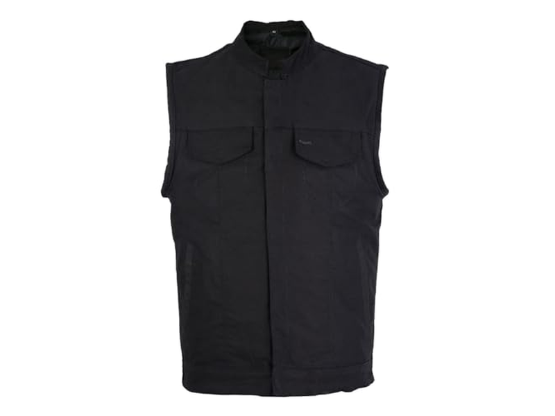 GMen's Leather Motorcycle Vest with Gun Pockets 