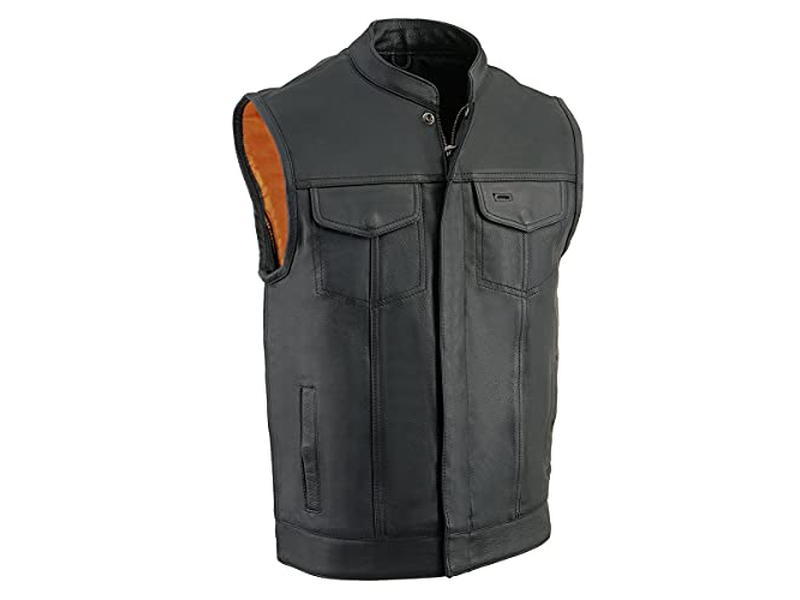 Leather Men's Black Cool-Tec Premium Leather Vest