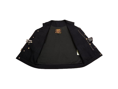 Men's 'Brute' ack Denim Club Style V-Neck Motorcycle Vest