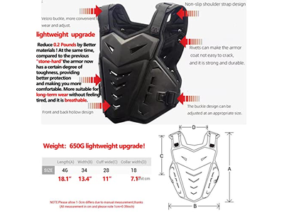 Chest Armor Motorcycle Armor Body Guard Vest