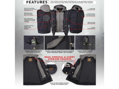 Club Denim Motorcycle Biker Vest with Hoodie