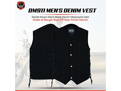 Daniel Smart Biker Vest for Men V-Shaped