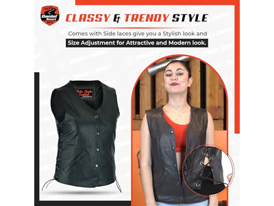 Daniel Smart Womens Leather Vest