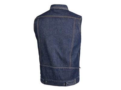 Denim Vest True-Blue-Men's Vests Casual-Motorcycle
