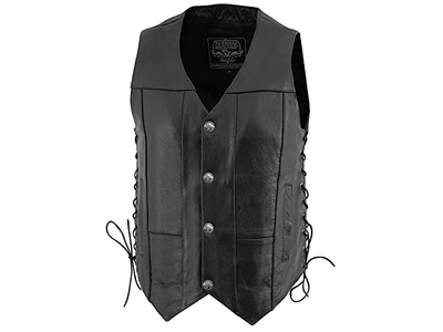 Leather LKM3701 Men's Black Leather Classic