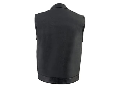 Leather Men's Black Cool-Tec Premium Leather Vest