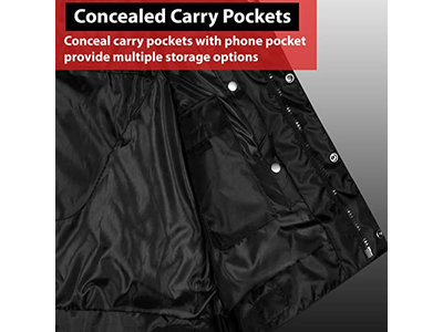 Leather Motorcycle Concealed Gun Pockets