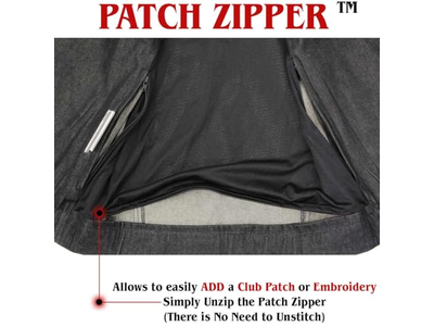 Men's 'Brute' Black Perforated Leather and Denim Club Style Vest