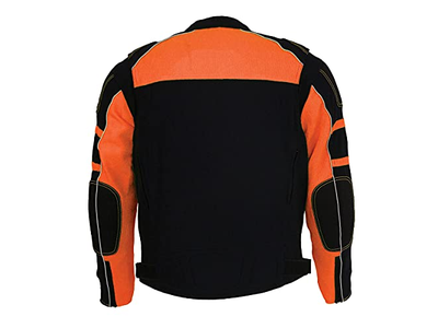 Men's Black and Neon Green Armored Textile Jacket