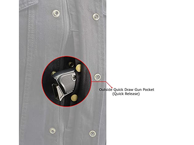 Men's Black Denim '5-in-1' Club Style Vest with Removable Hoodie