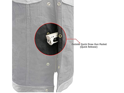 Men's Black Denim Club Style Biker Vest