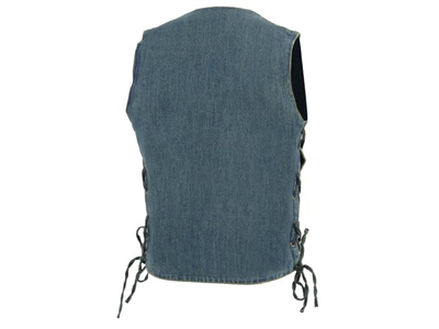 Men's Blue Denim '10 Pocket' Motorcycle Bikers