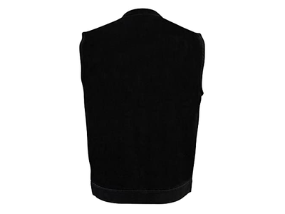 Men's Classic Black Denim Club Style Vest