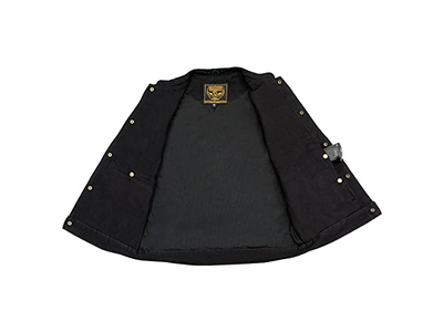 Men's Classic Black Denim Club Style Vest