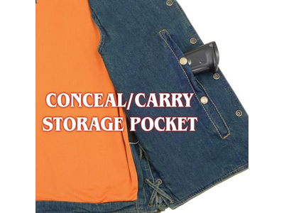 Men's Classic Blue Denim Motorcycle Biker Riders Ves