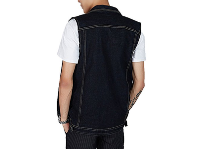 Men's Denim Vest Sleeveless Jean Vest
