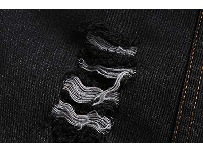 Men's Fit Retro Ripped Denim Vest Sleeveless Jean Vest