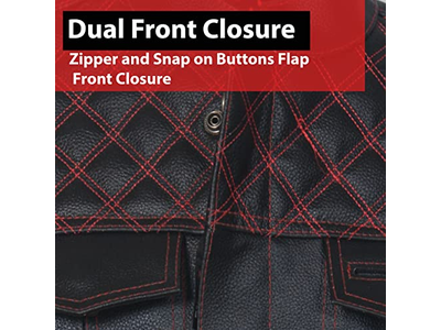 Men's Leather Motorcycle Concealed Gun