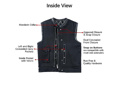 Men's SOA Denim & Leather Motorcycle Vest