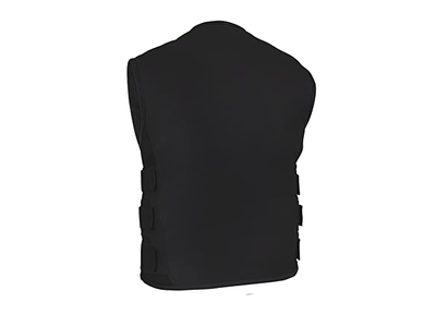 Mens SWAT Team Style Leather Motorcycle Vest