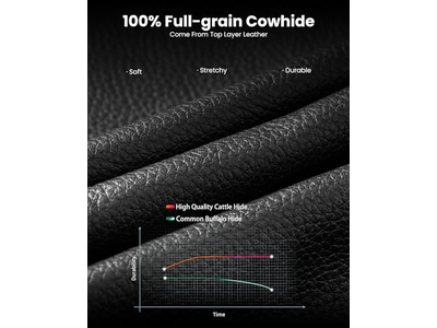 Motorcycle Leather Vest for Men with CE Armor