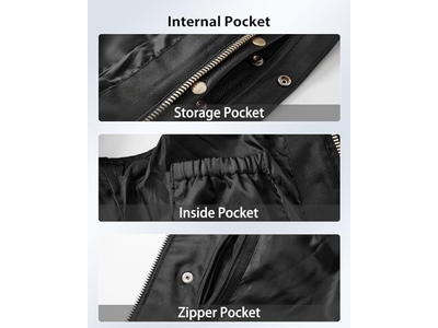 Motorcycle Leather Vest for Men with CE Armor