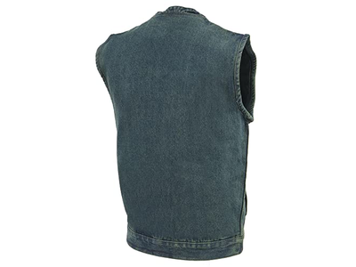 Snap Front Denim Club Style Vest