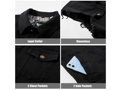 Trucker Jeans Vests Fashion Vintage Sleeveless Vest