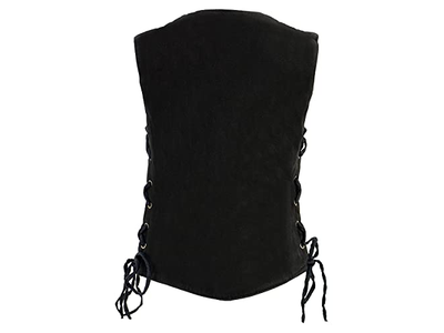 Women's Black Denim Motorcycle Vest