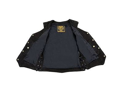 Women's Black Denim Motorcycle Vest